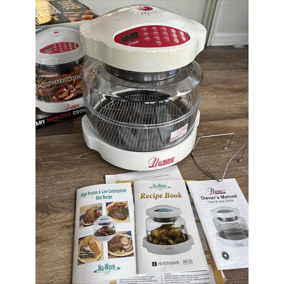 NuWave Pro Infrared Cooking System Convection Oven White Red 20331 + Recipe Book - Picture 3 of 15